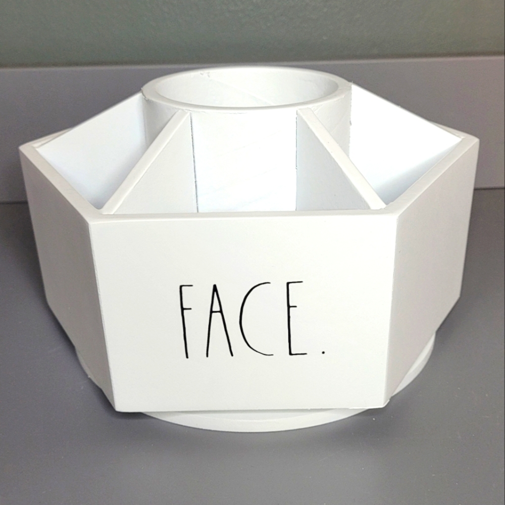 New Rae Dunn Carousel Rotating Organizer Makeup Face, Eyes and Lips